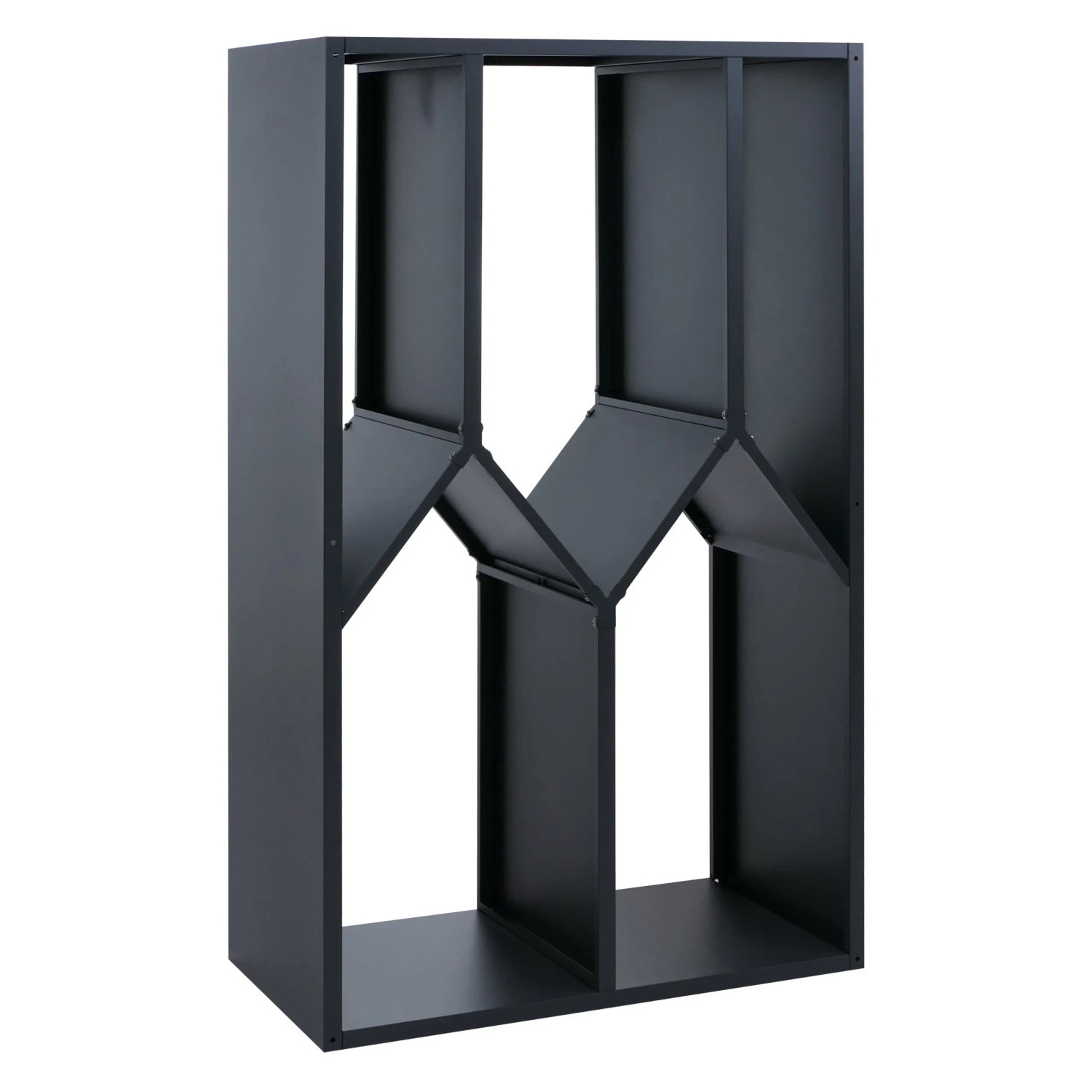MCW Brennholzlager P76 Metall 160x95x50cm Anthrazit