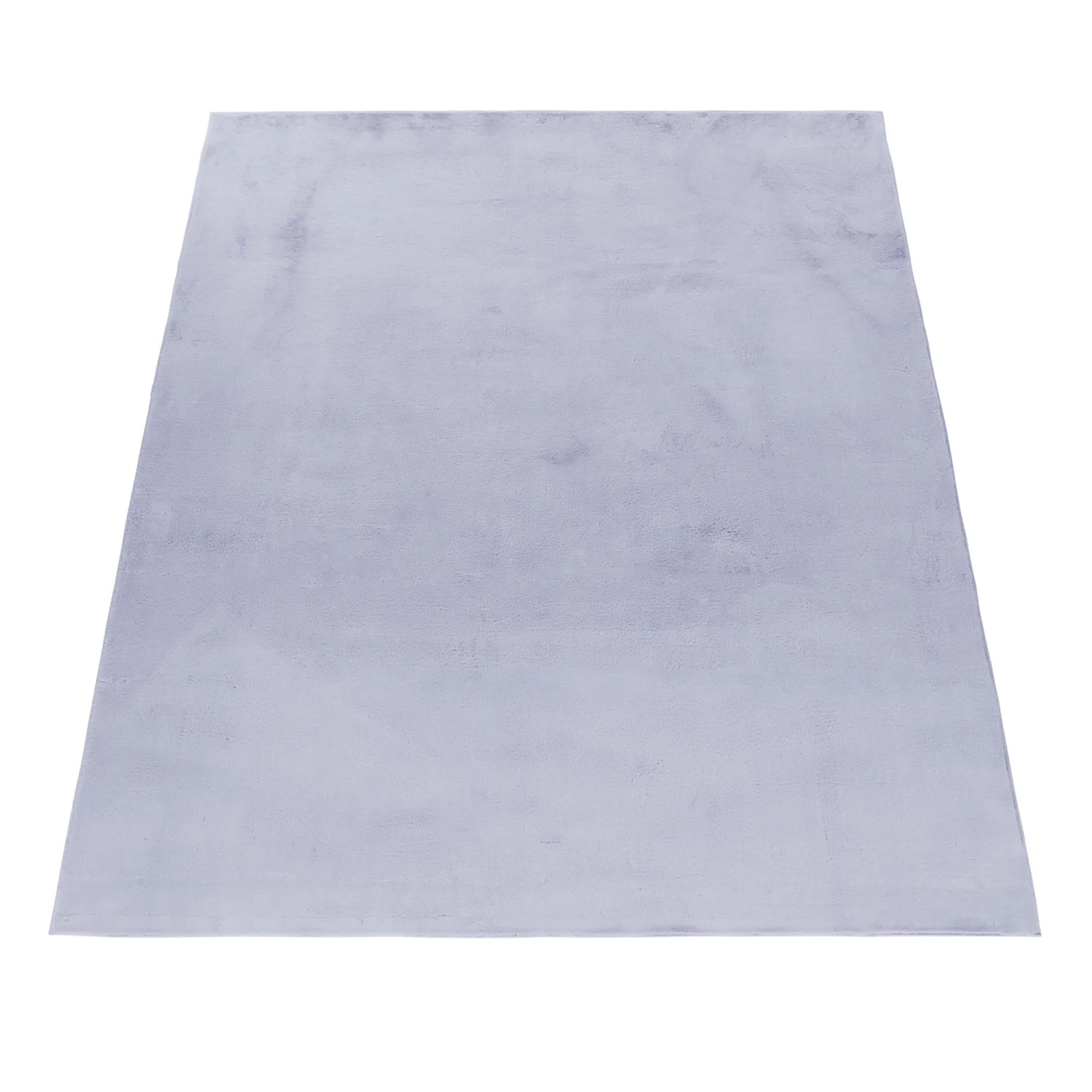 Ayyildiz Kurzflorteppich Pouffy 5100 in Silber, 160x230 cm. Weicher Soft-Touch Teppich, rechteckig, pflegeleicht.