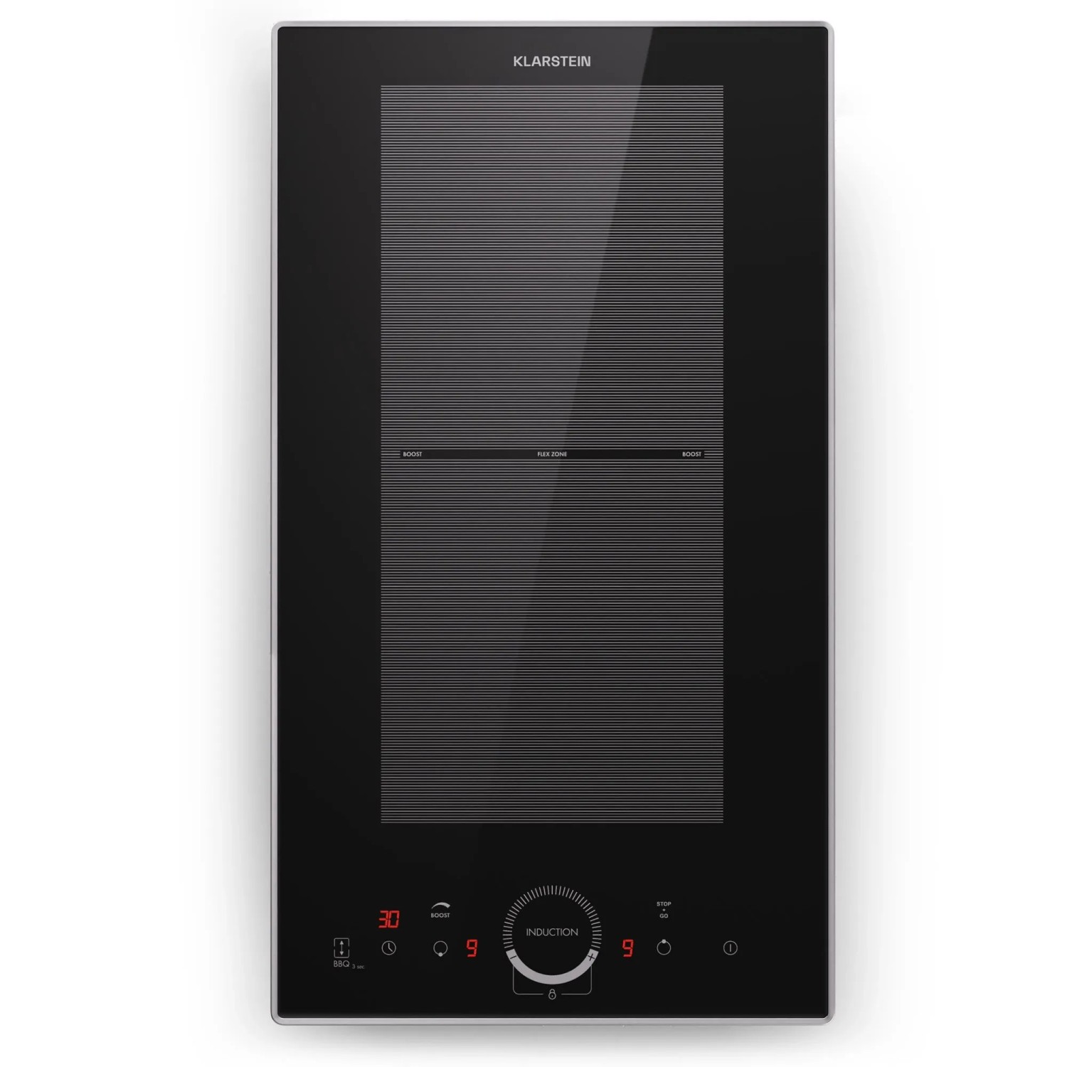 Klarstein Delicatessa Domino Prime Einbaukochfeld Induktion 2 Zonen 3500 W Autark Schwarz