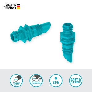 Gardena Endtropfer (25 Stk.) für Micro-Drip-Systeme zur Bewässerung einzelner Topfpflanzen.