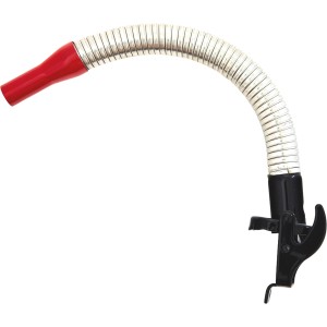 Flexibler Ausgießer für Kraftstoffkanister (5/10/20L), Metall, rot. Pannenhilfe für sicheres Betanken.