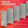 Evocamp Windschutz für Campingkocher, faltbar mit 22 Lamellen aus Aluminium.
