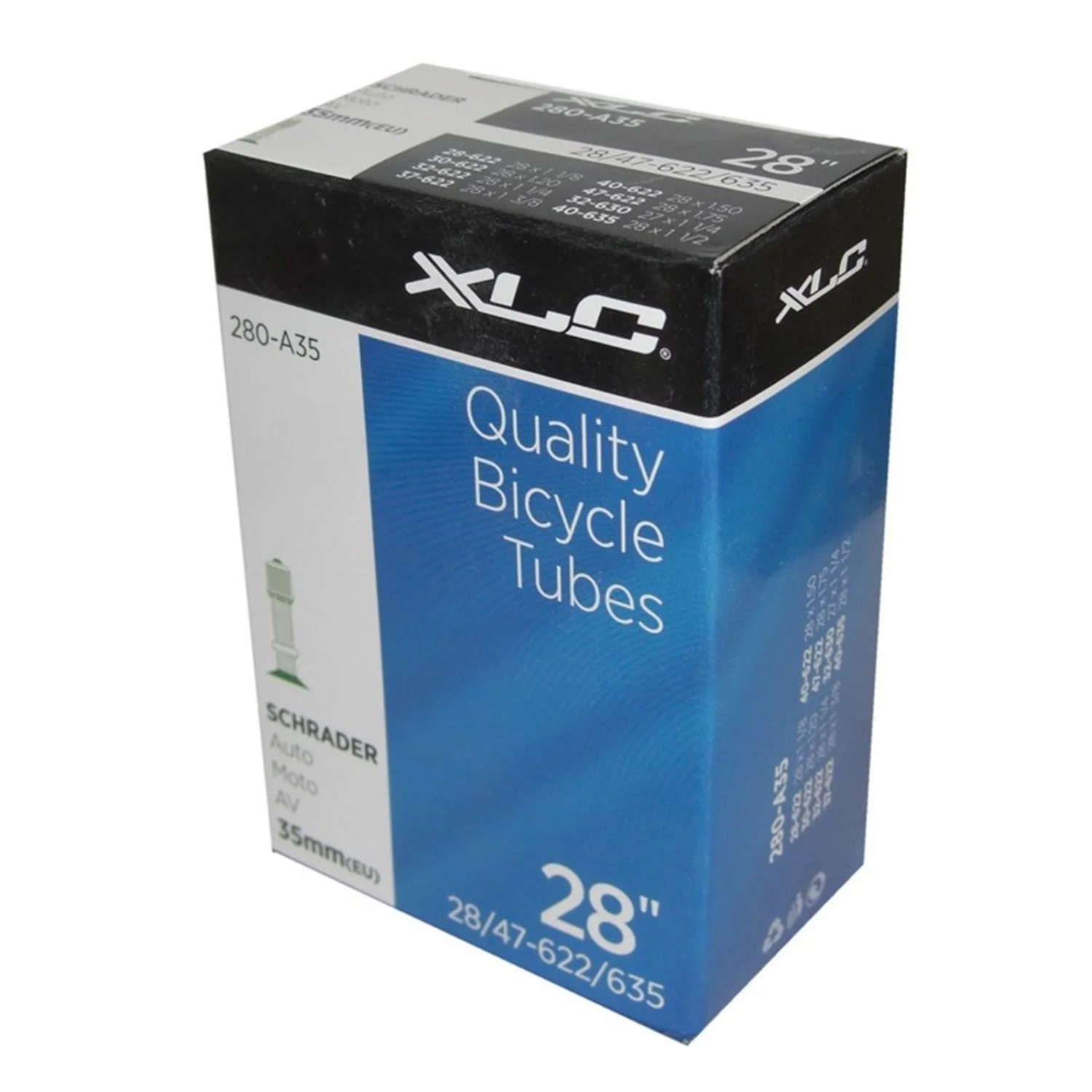 XLC Fahrradschlauch 50er Werkstattbox 27/28x1 1/8-1.75 28/47-622/635 AV33 50S