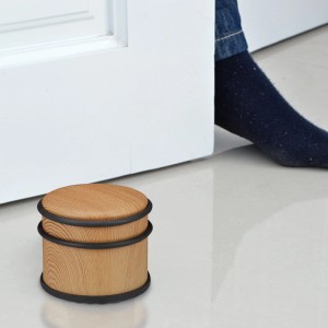 Relaxdays Türstopper Edelstahl Braun Schwer Rutschfest 8 cm x 9,5 cm 1,3 kg