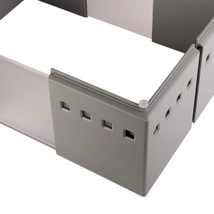 SOTECH 1x Organisationsrahmen CuisioFlex 129 mm Höhe Stufenlos Verstellbar von 236 - 386 mm inkl. Anti-Rutsch-Füße