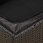 Detailaufnahme: Schwarze vidaXL Garten-Sofagarnitur aus Rattan mit wasserfestem Beutel.