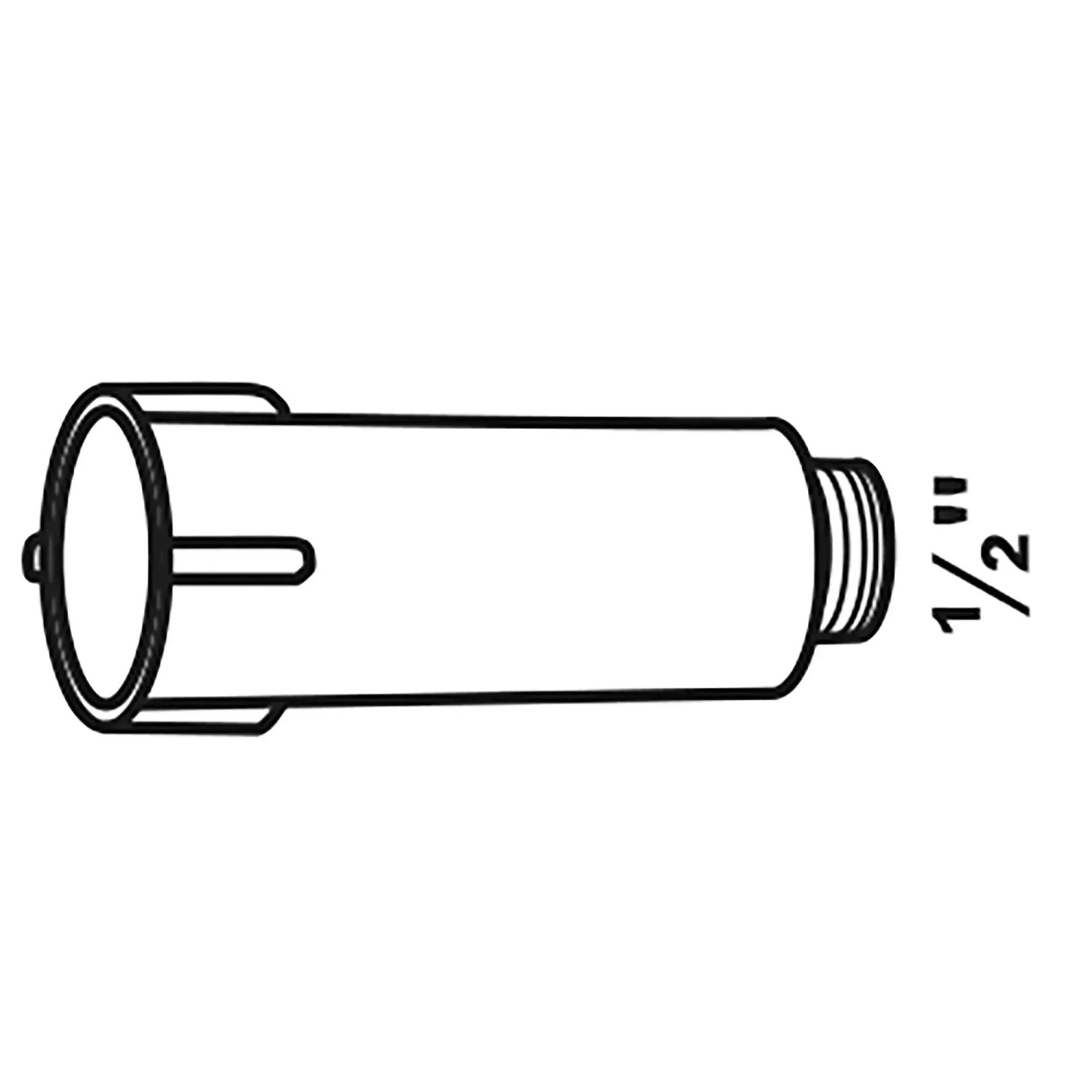 Weißer Kunststoff-Baustopfen 13 mm (1/2) mit Messinggewinde von Kirchhoff.