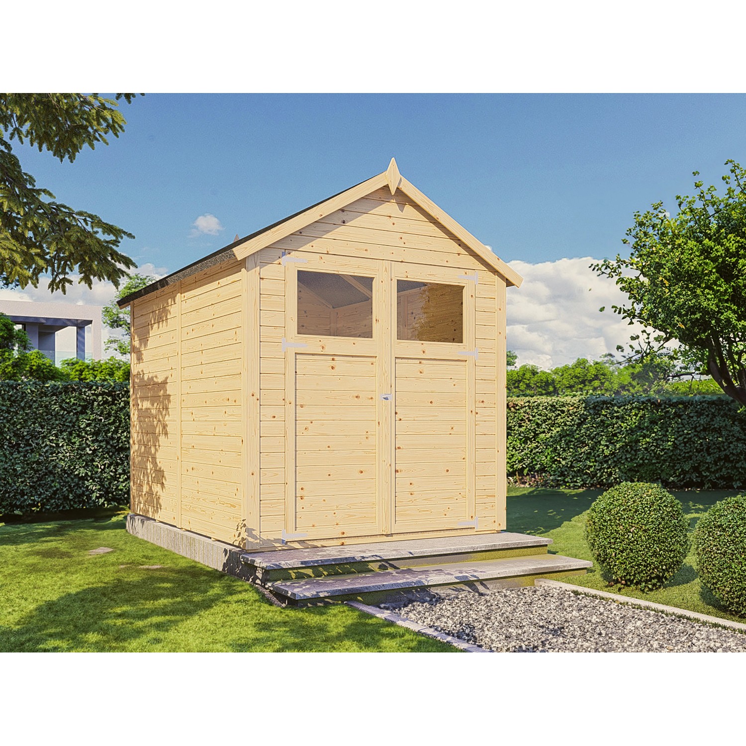 Bertilo Holz-Gartenhaus Sylt 180 cm x 238 cm Natur FSC®