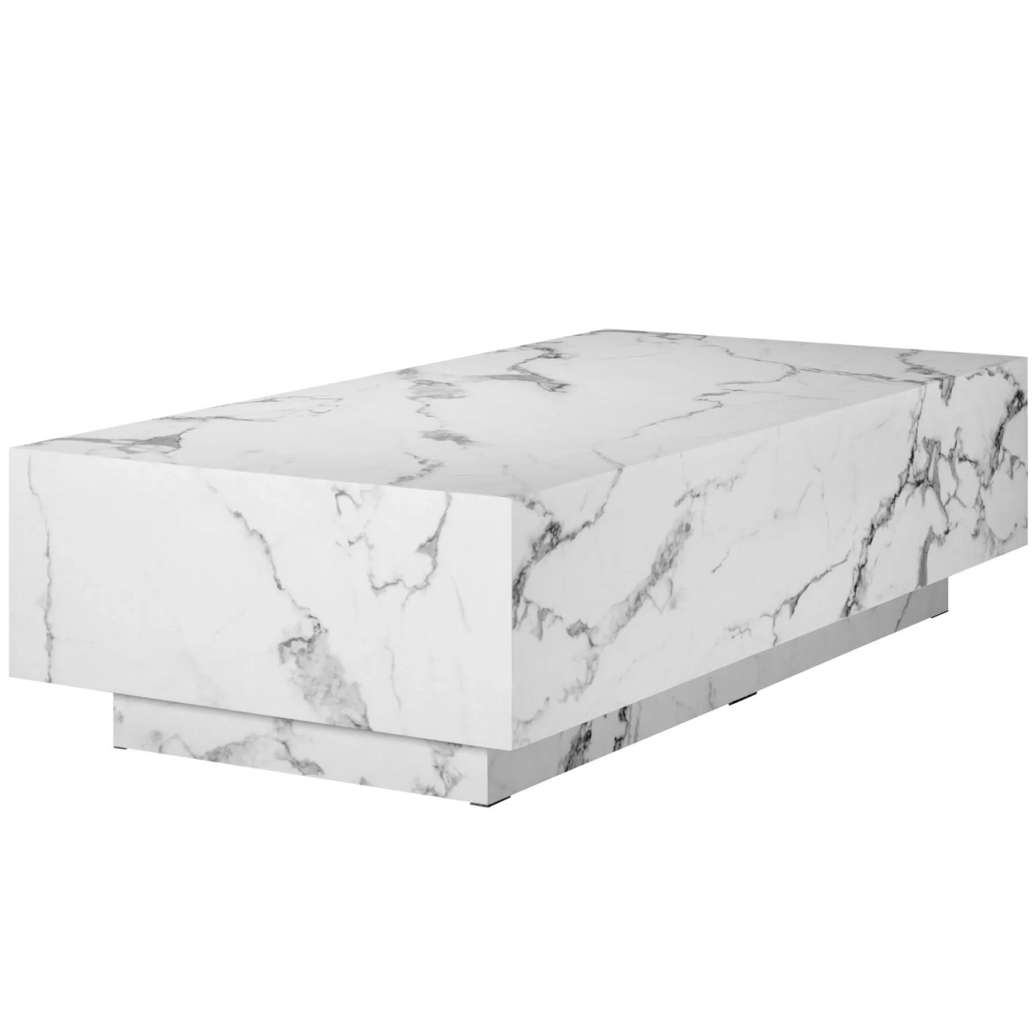 Tectake Couchtisch Lasley Minimalistisches Design Robustes Mdf In Marmoroptik 120 x 60 x 35 cm 60 x 120 x 35 cm Marmor Optik Weiß