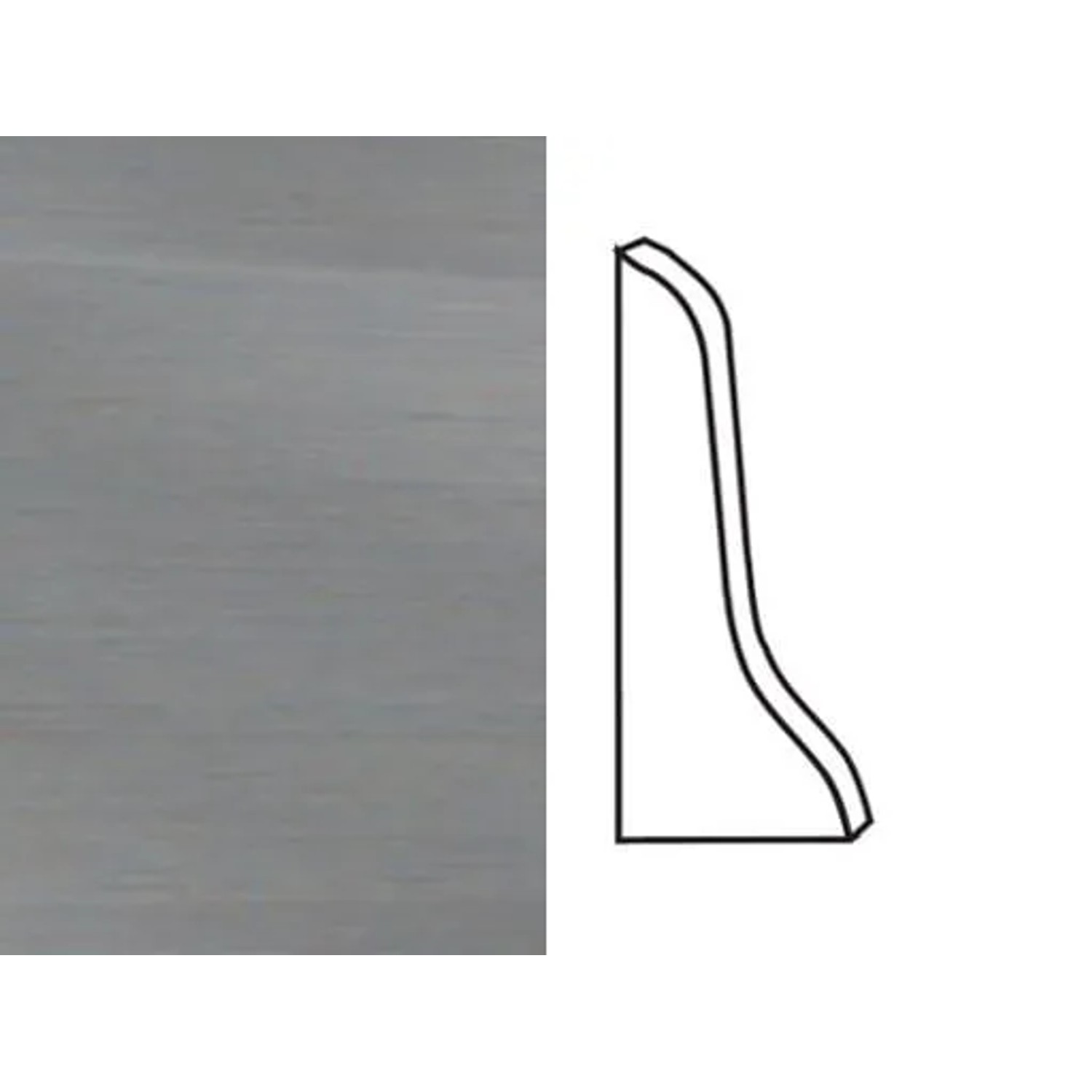 Meister Endkappen für Sockelleiste Profil 1 1K 1 MK Edelstahl Optik 2002