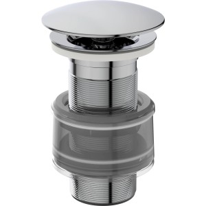 Ideal Standard Schaftventil, Chrom, für Waschtische ohne Überlauf, 1 1/4 Zoll Anschluss.