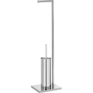 Verchromte baliv WC-Bürstengarnitur ST-6825 mit Papierhalter für das Badezimmer.