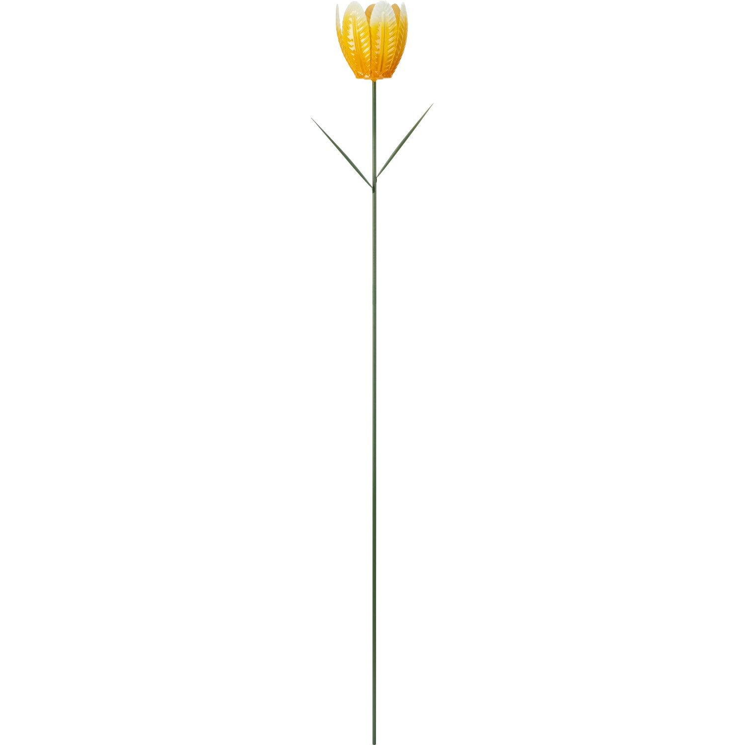 Gartenstecker Tulpe Eisen Gelb 70 cm x Ø 5,5 cm