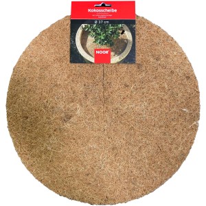 Braune Noor Winterschutz Kokosscheibe Pro, Ø 37 cm, für Kübelpflanzen.