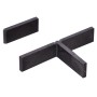Schwarzes Fugenkreuz 20 mm für Terrassendielen, Montagehilfe und Abstandshalter.