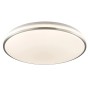 Runde LED Deckenleuchte Avalis in Weiß/Alu gebürstet, Ø 38cm. Moderne Lampe für Wohnräume.