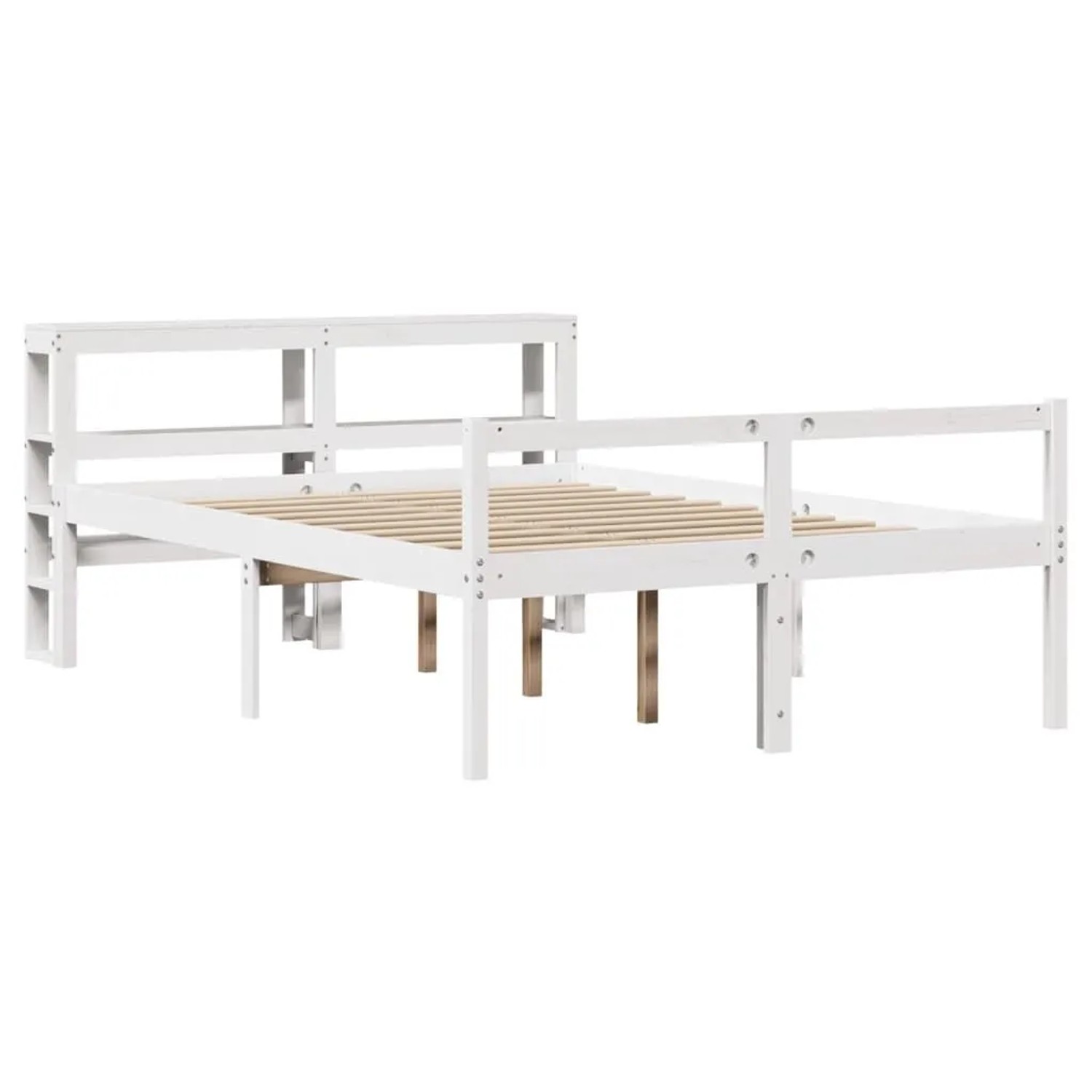 vidaXL Seniorenbett mit Kopfteil ohne Matratze Weiß 140x190 cm 3305858