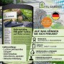 TTL Garden Unkrautvlies 150g/m², 1x50m Rolle mit 100 Erdankern. Gartenvlies zur Unkrautbekämpfung, schwarz.