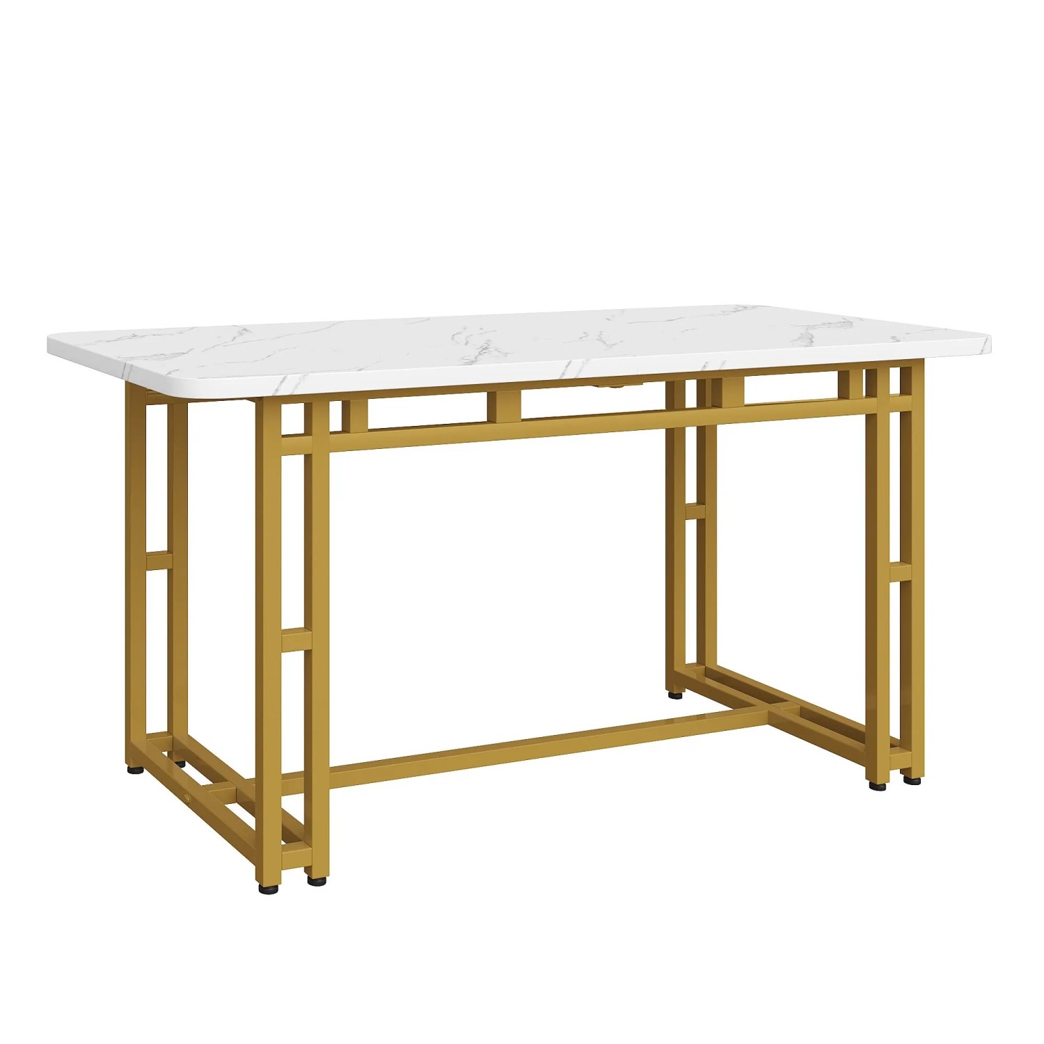 Okwish Esstisch Gestell Aus Metall Mit Golden Tischbeine Für Esszimmer Wohnzimmer 120 × 70 Cm