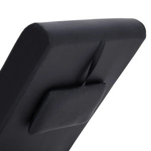 Detailansicht: Schwarze vidaXL Massage Chaiselongue mit Kissen, Kunstleder, Modell 1.