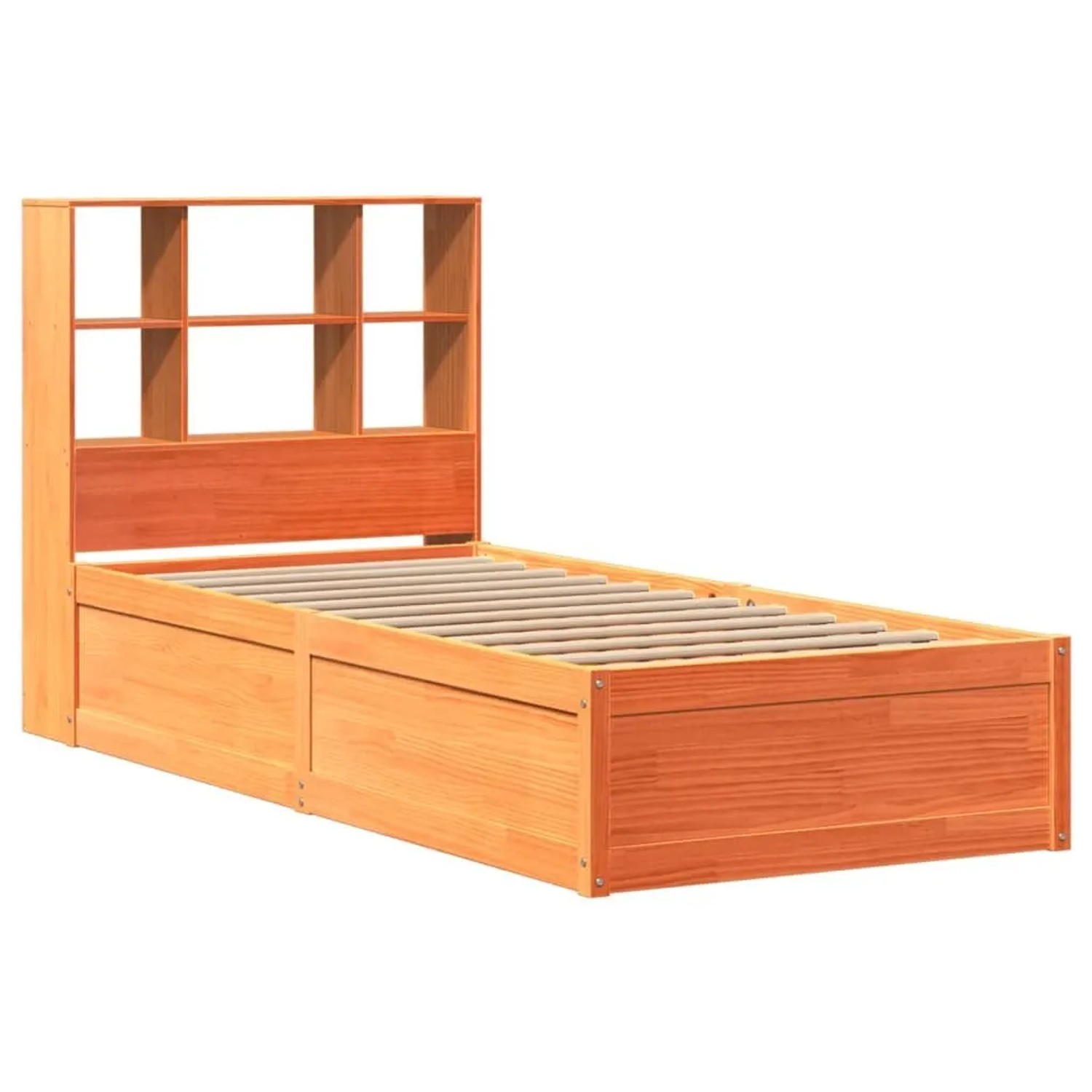 vidaXL Massivholzbett ohne Matratze Wachsbraun 100x200 Kiefernholz 3323463 günstig online kaufen