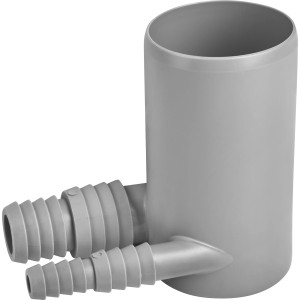 Airfit Doppel-Anschlusswinkel DN 40 aus Kunststoff für HT-Rohrleitungen und Waschmaschinen.