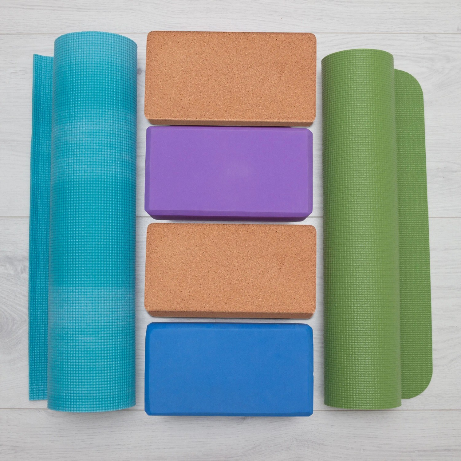 Relaxdays Yogablock 2er Set Kork Natur Rutschfest 12 x 22,5 x 7 cm 0,6 kg_5