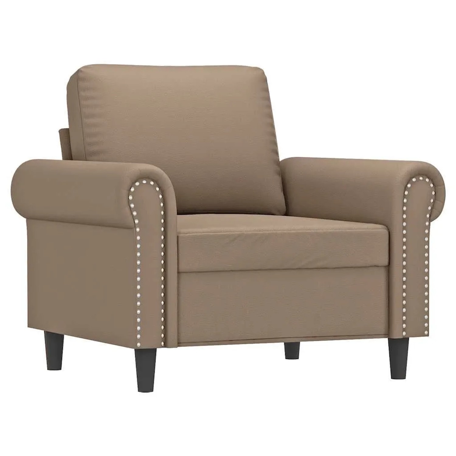 vidaXL Sessel Cappuccino-Braun 60 cm Kunstleder 359498