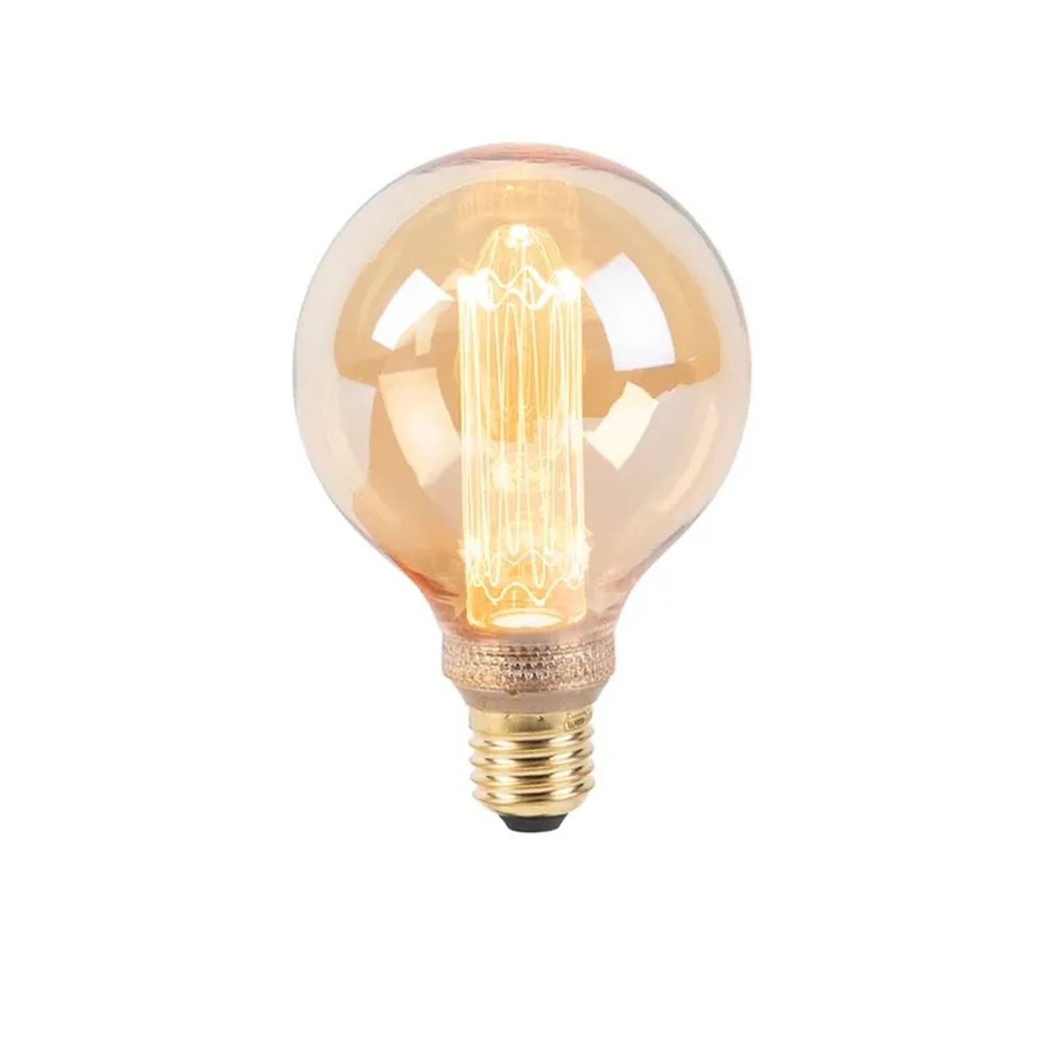 LUEDD LED Lampe G95 E27 5W 1800K Gelb 3 Stufig Dimmbar