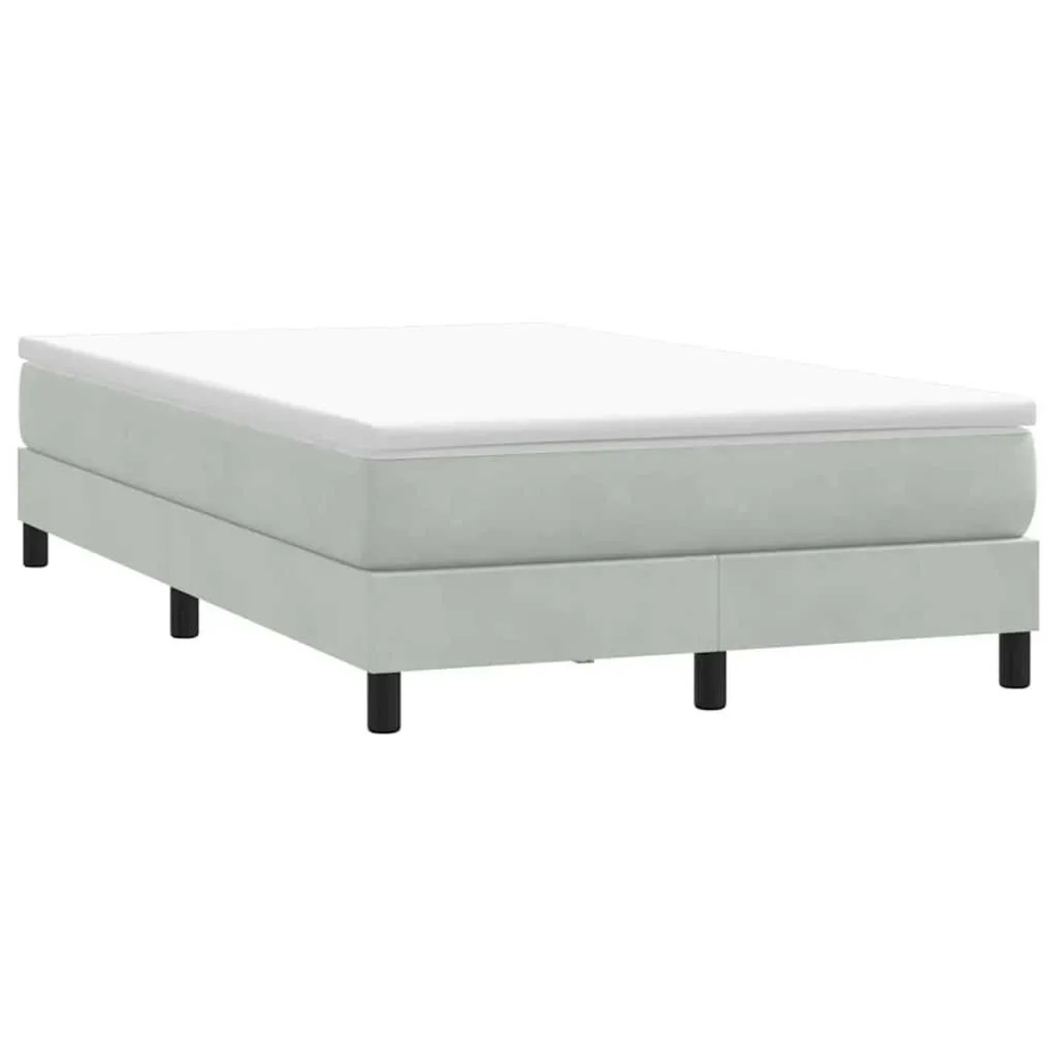 vidaXL Boxspringbett ohne Matratze Hellgrau 120x220 cm Samt 3315867 günstig online kaufen
