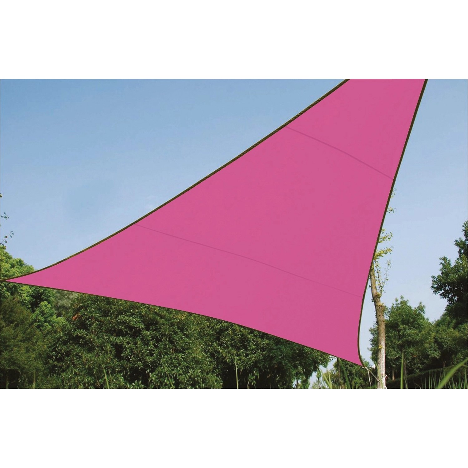 Perel Dreieck-Sonnensegel 360 cm x 360 cm Fuchsia günstig online kaufen