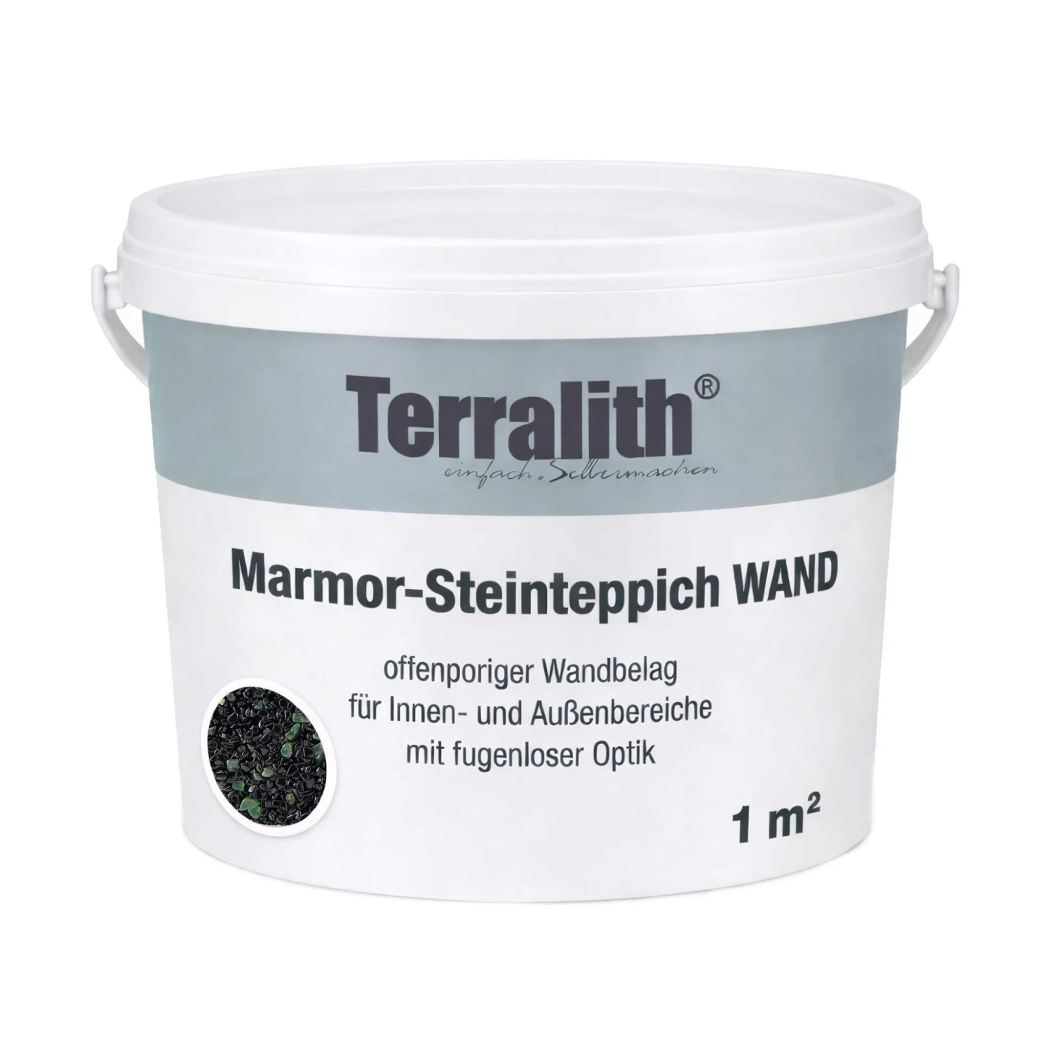 Terralith Edelsteinteppich Wand Aventurin Nero für 1 m²