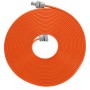 Gardena Schlauchregner 15m, orange, aufgerollt mit Armaturen.