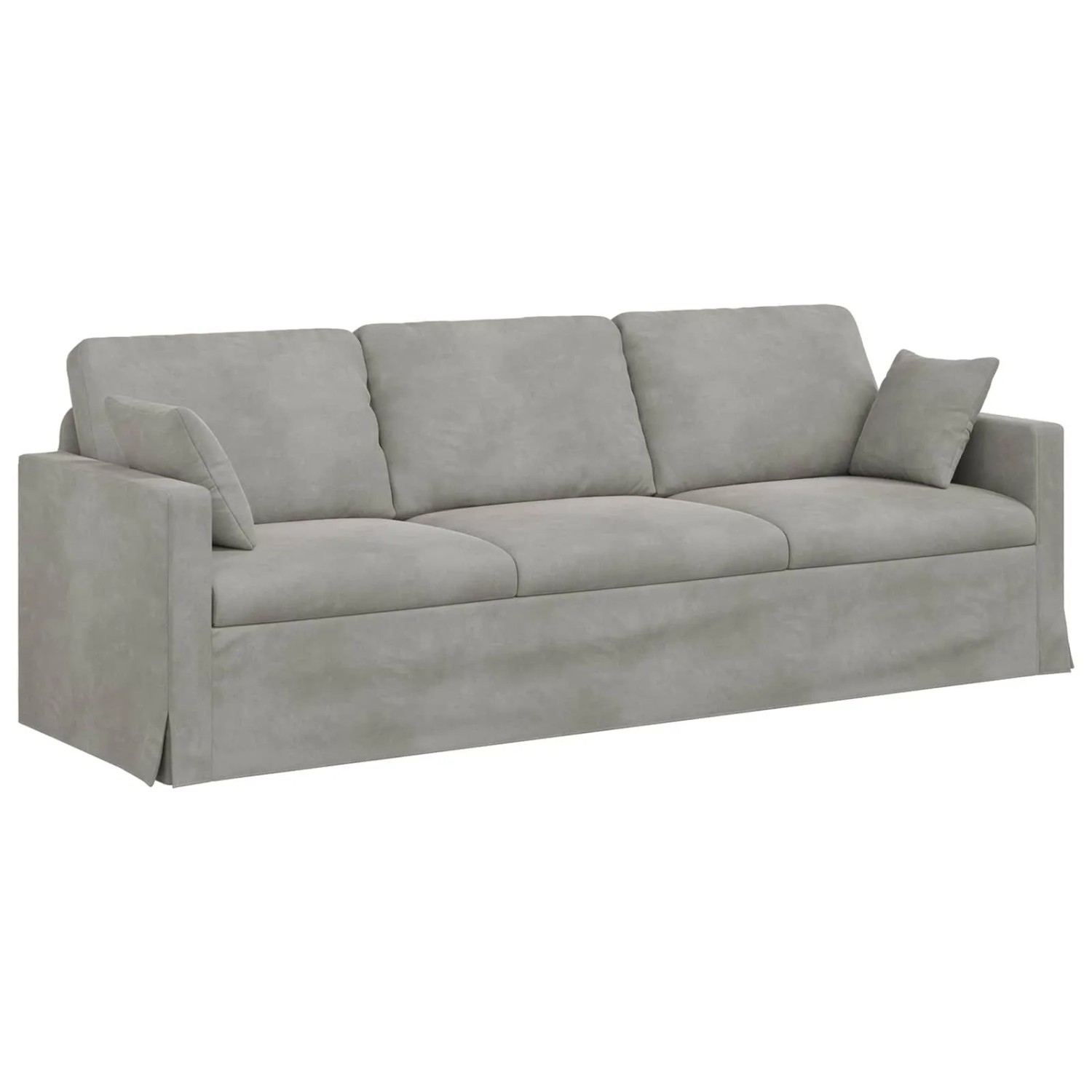 vidaXL Sofa Hellgrau 228 x 78 x 80 cm Samt 42024440