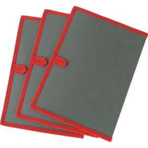 Faltbare Aufbewahrungstasche 30 cm x 65 cm x 37 cm Grau-Rot