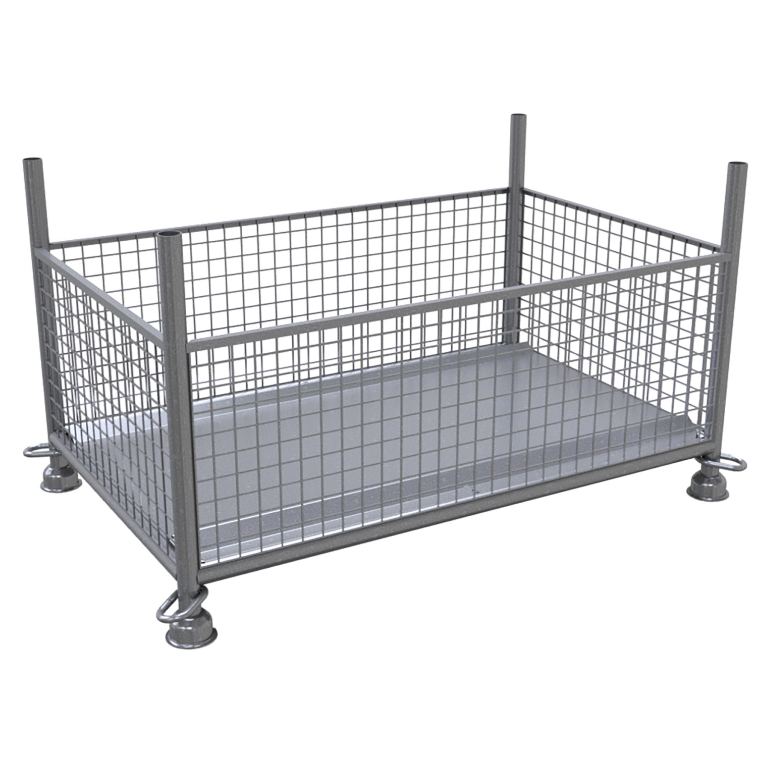 Schake Gitterboxpalette 1,43 m x 0,87 m x 0,5 m Feuerverzinkt