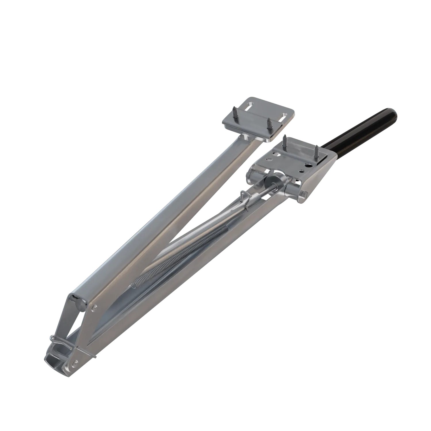 Garmio automatischer Fensteröffner für Gewächshaus, silberfarben, mit schwarzem Griff.
