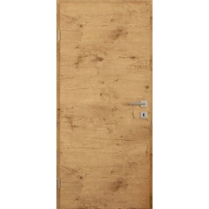 Zimmertür CPL Eiche Ferox, 86x198,5 cm, Linksanschlag. Robuste Tür mit Holzstruktur.