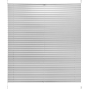 Hellgraues Thermo-Spannplissee Toledo, 105x130 cm, für Fenster, ohne Bohren montierbar.