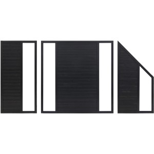 Anthrazitfarbener Sichtschutzzaun Duo, Kiefernholz mit PVC-Scheibe, 180x180 cm.