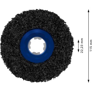 Bosch X-Lock Reinigungsscheibe N377 Metall, Ø 115mm, Zubehör für Winkelschleifer.