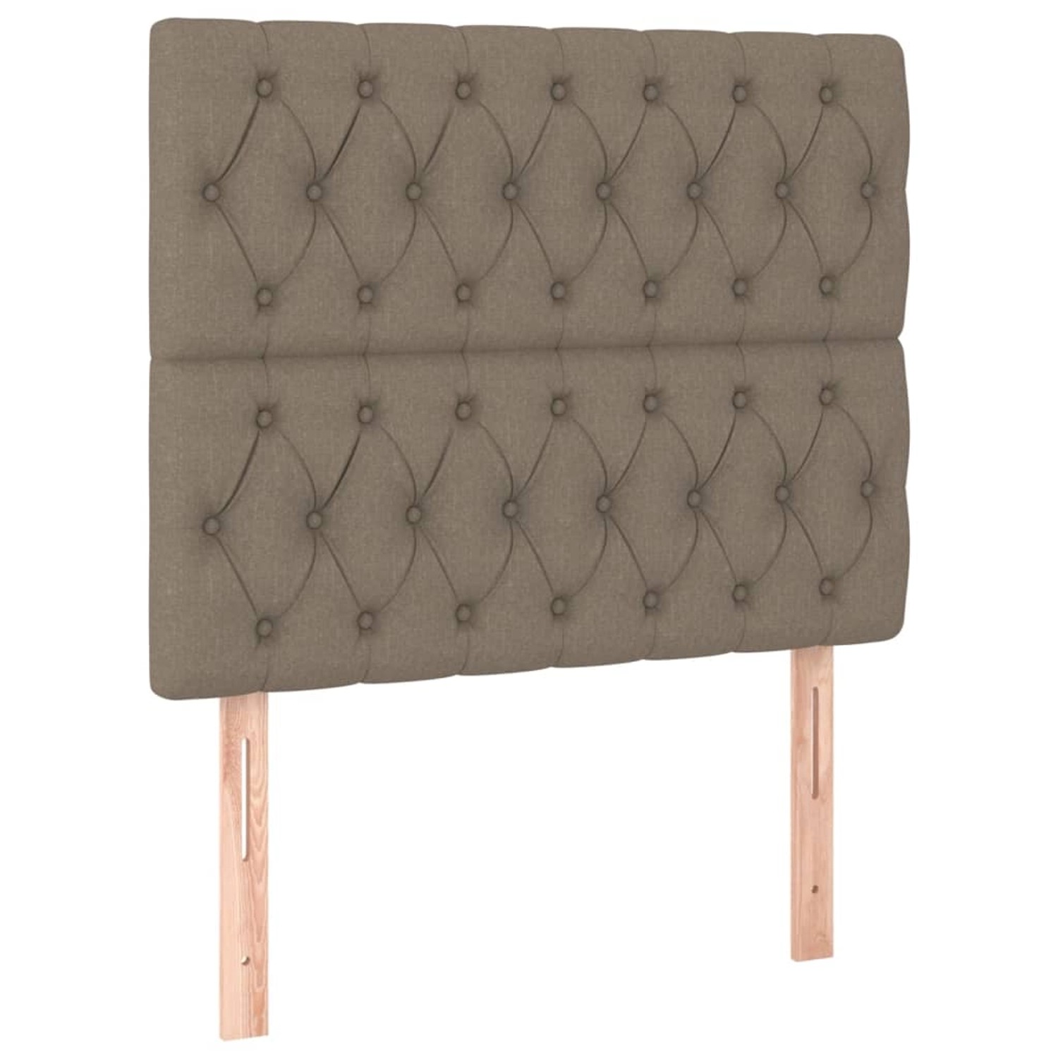 vidaXL LED Kopfteil Taupe 100x7x118/128 cm Stoff 3122754