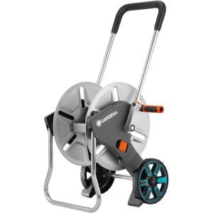 Gardena CleverRoll M Metall Schlauchwagen: Metalltrommel, Räder, Griff. Für bis zu 60m Schlauch.