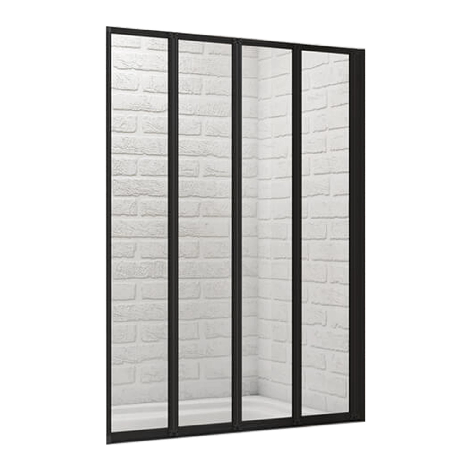 Duschparadies 100x140cm 4-teilig Faltwand Trennwand Badewannenaufsatz Dusch günstig online kaufen