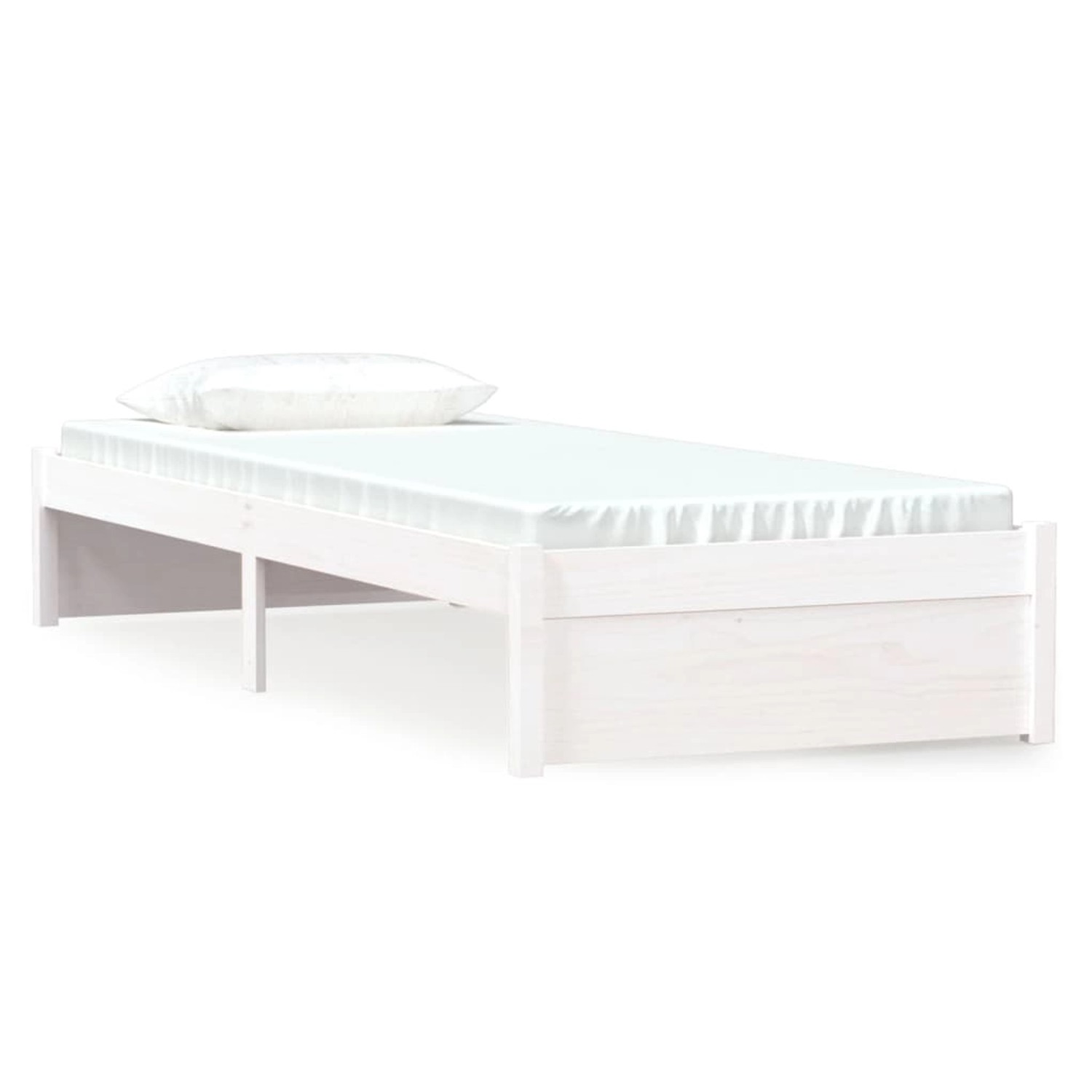 vidaXL Bett Massivholzbett ohne Matratze Weiß günstig online kaufen