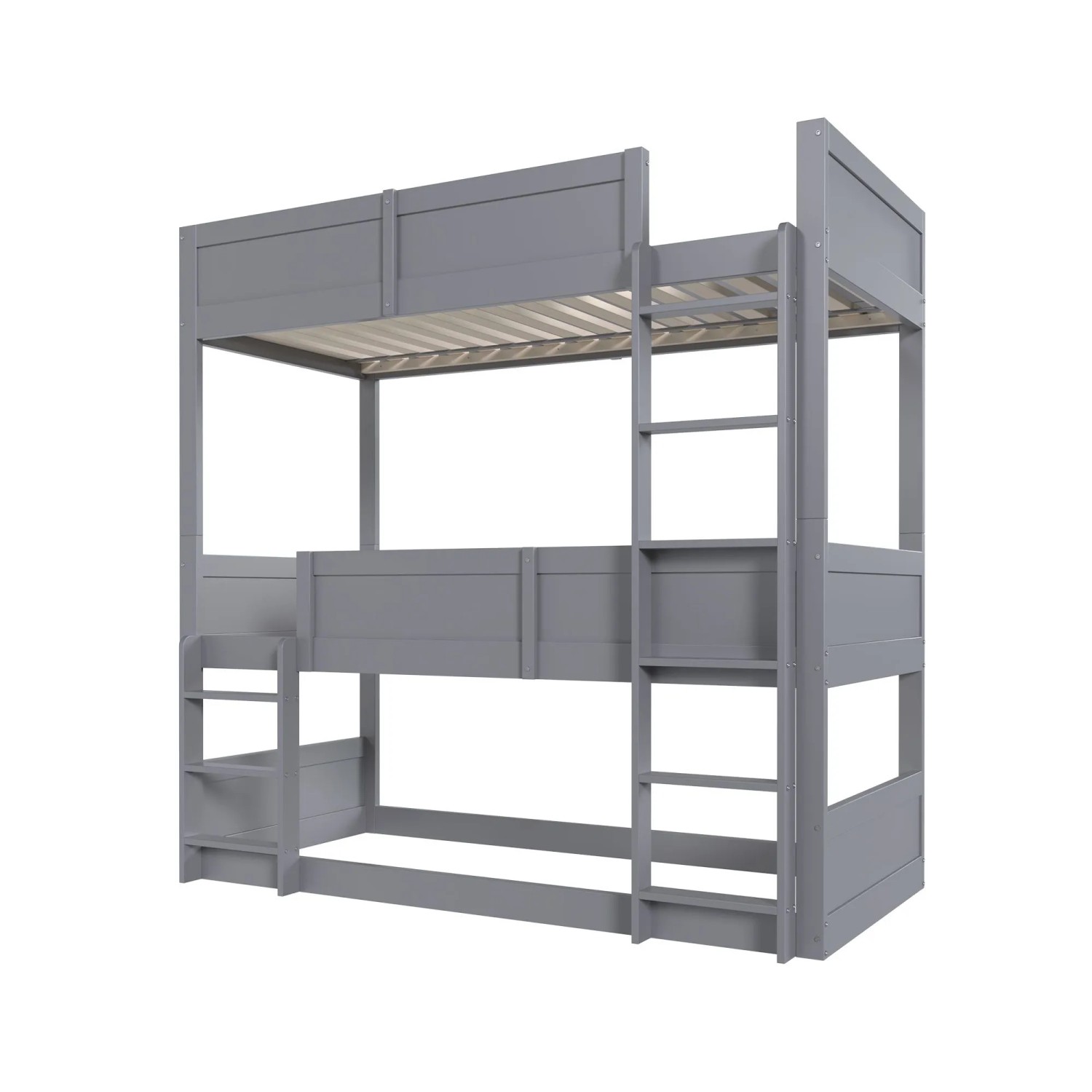 Merax Hochbett 90x200cm Massivholz Zaun Design Grau