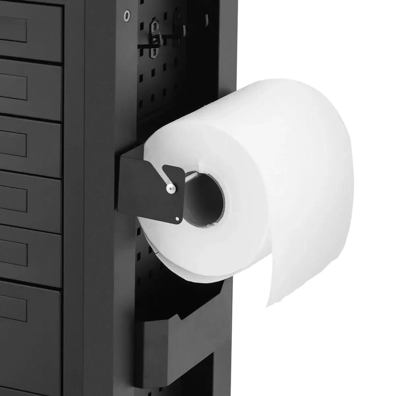 STAHLWERK Düsenreiniger Set mit Papierrolle an Werkstattwagen, Zubehör für Kompressoren.