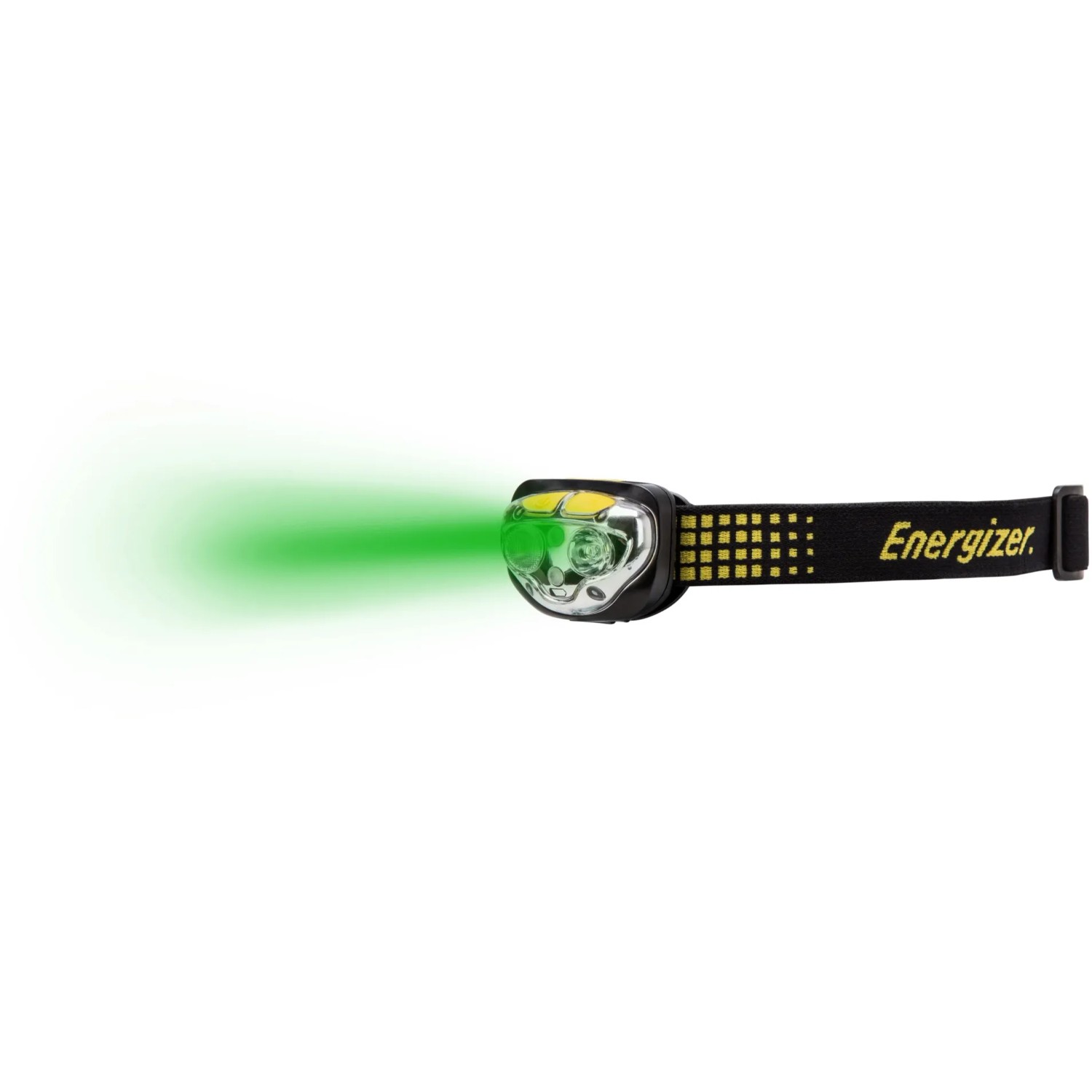 Energizer Vision Ultra Kopflampe mit grünem Lichtstrahl, inklusive Batterien.