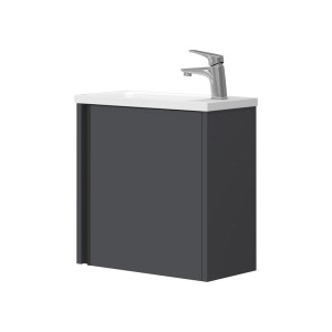 Vicco Badmöbel-Set Kleo, anthrazit, 2-teilig mit Waschbecken und Unterschrank.