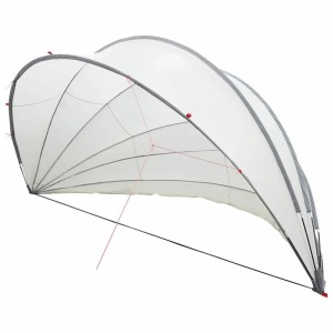 vidaXL Pool-Dome Grau und Orange 592 x 590 x 275 cm 42001133